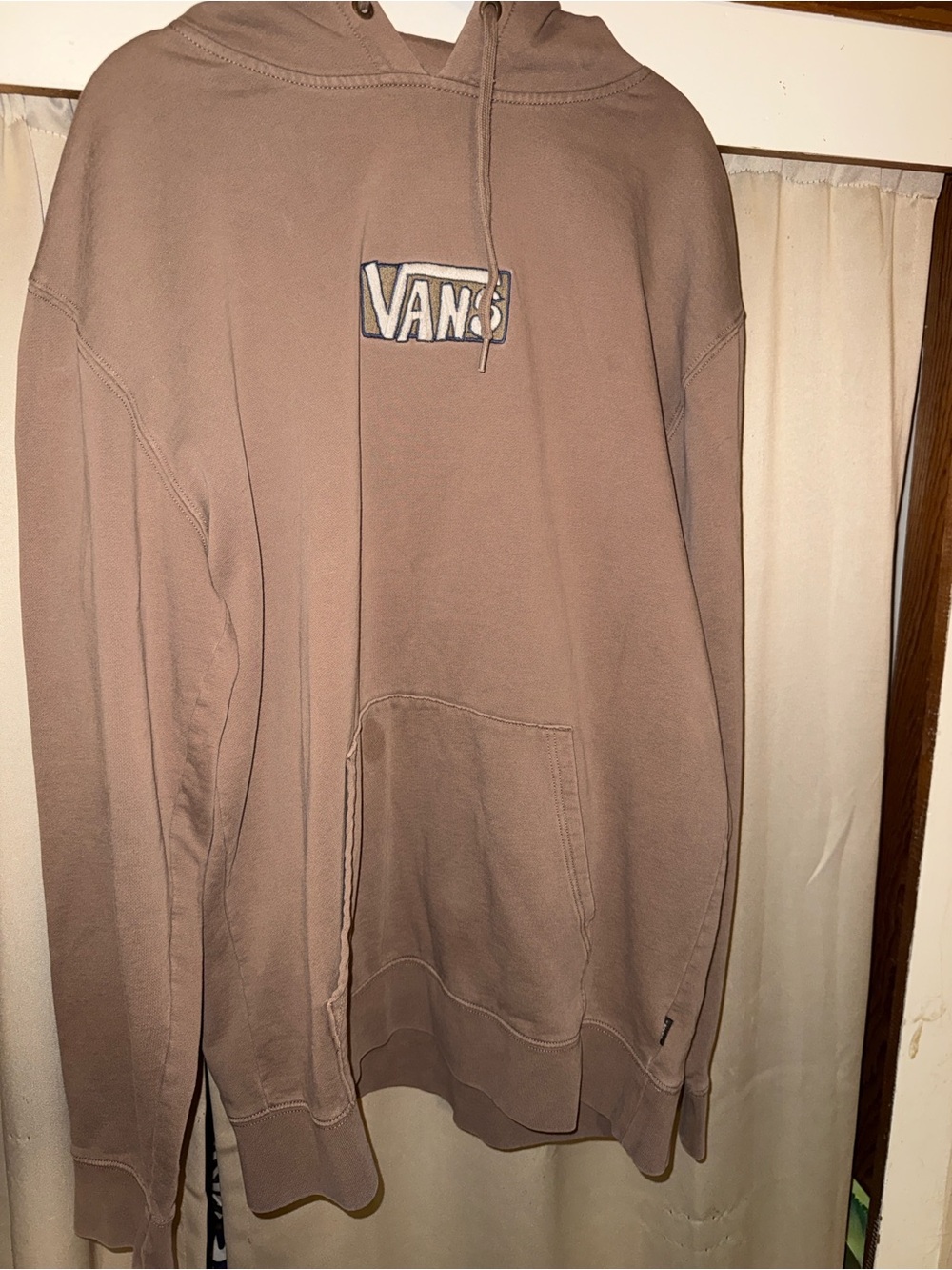 Vans Men’s Taupe Crewneck Hoodie with Logo